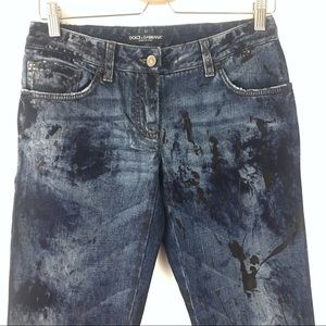 [Sold]⬇️NWOT Dolce & Gabbana Painted Bootcut Jeans